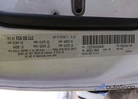 2016 Dodge Dart Sxt z USA, uszkodzony, nr VIN 1C3CDFBB3GD540307